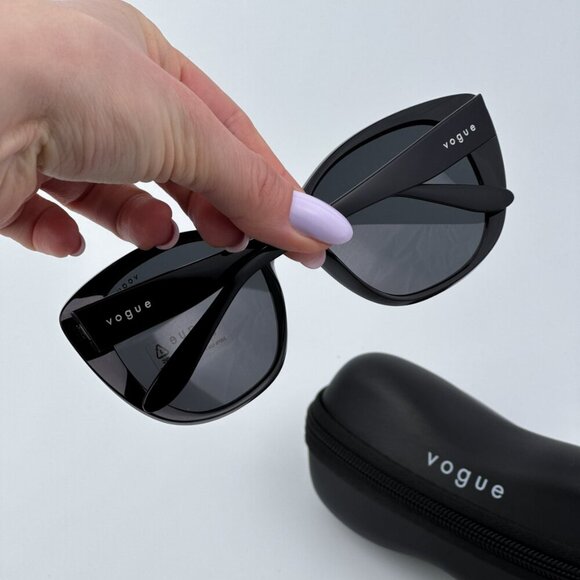 Vogue Women BRAND NEW Sunglasses Black Dark Grey Cat Eye VO5457S W44/87 main image 5